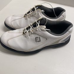 FootJoy Mens White Black Gray 58035 Sport LT Low Top Golf Shoes Size 9.5 M