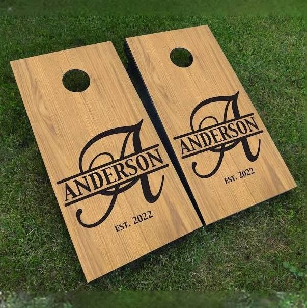 Engraved Wedding Cornhole Boards