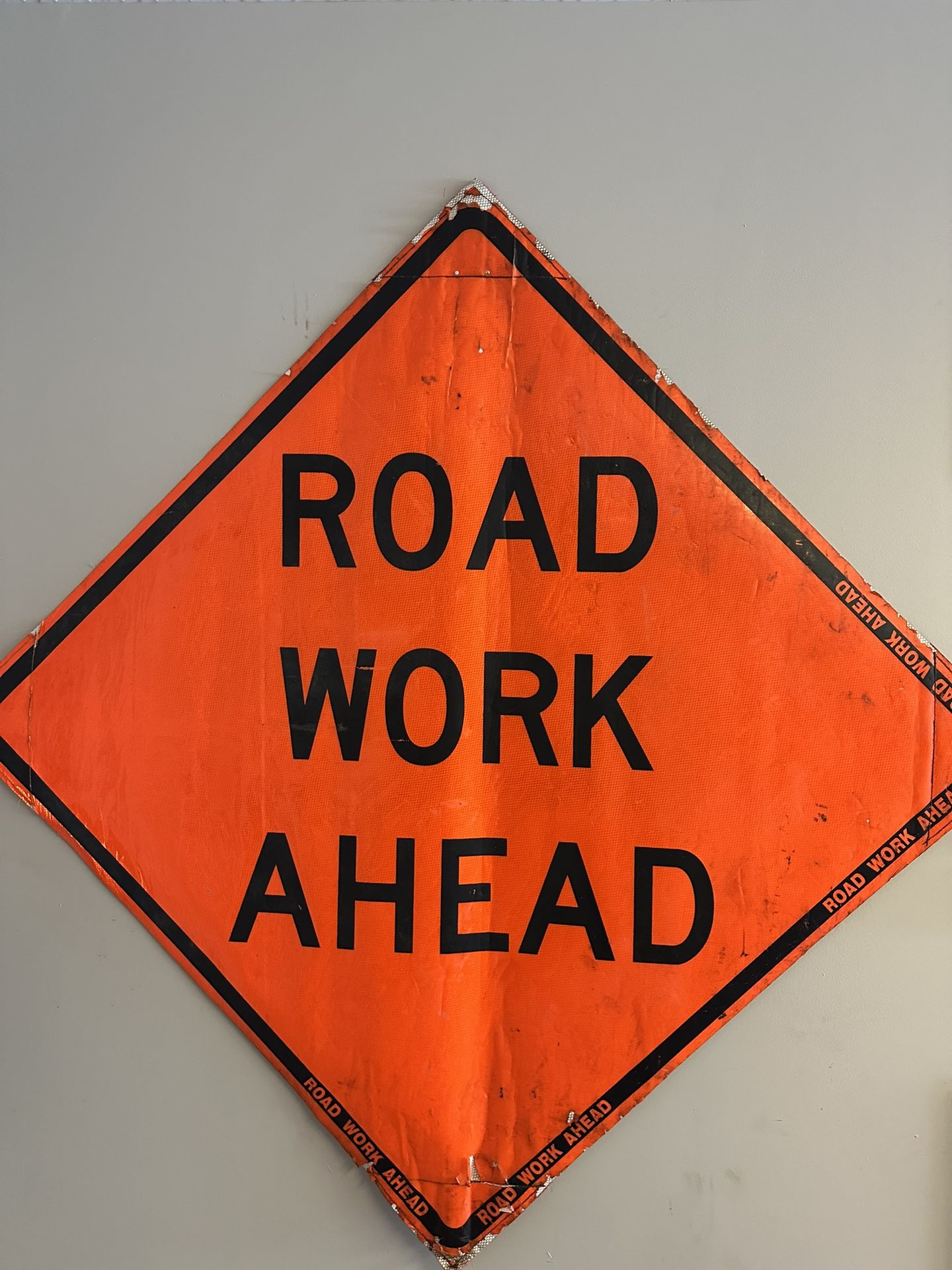 Road Work Ahead Sign