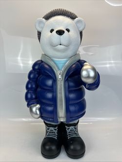 Costco 28" Hooded Polar Bear door greeter Winter Christmas MISSING LANTERN