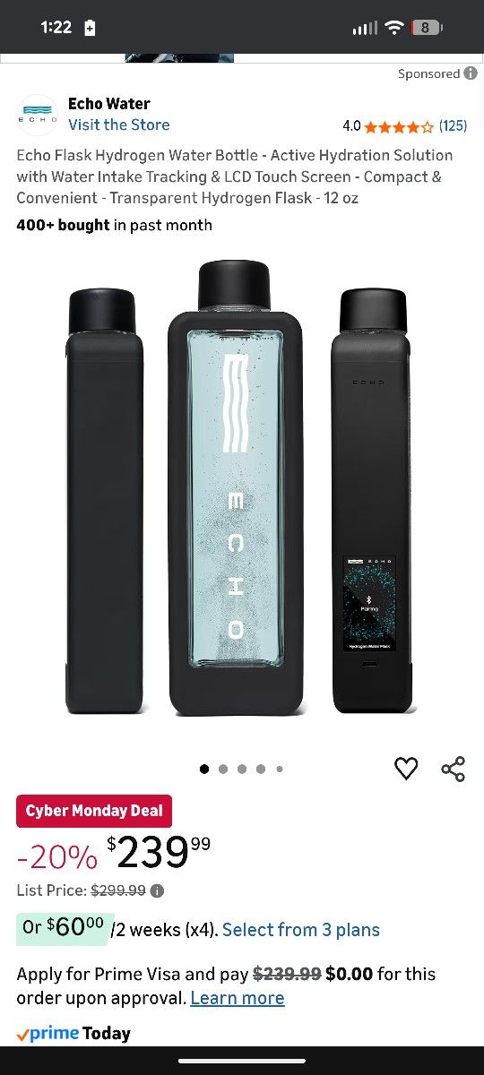 $300 Hydrogen Concentrating Water Bottle