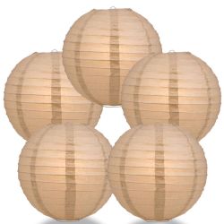 24Pieces 14” Tan Round ChinesePaper Lanterns For Party Wedding Baby Shower Bridal Shower Home Decorations Suppliers