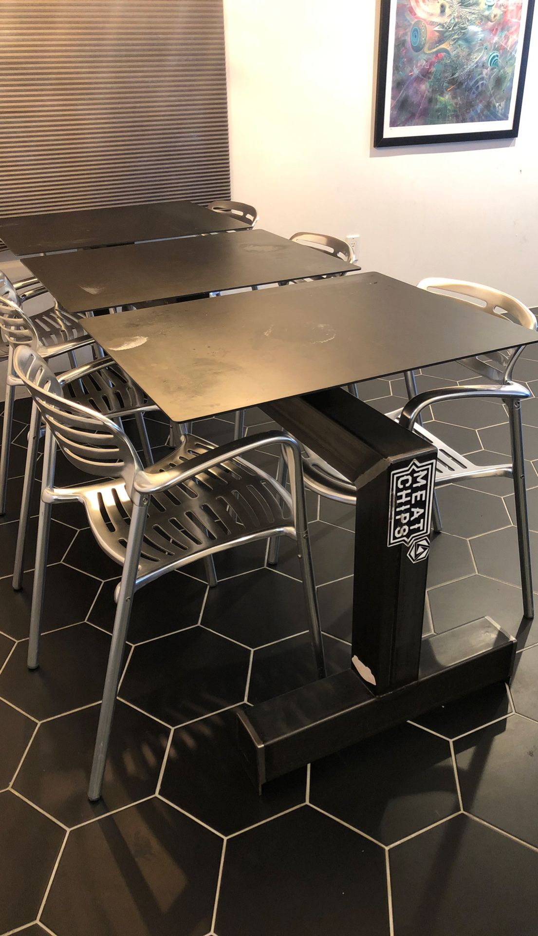 Dining Table & 6 Vintage Chairs