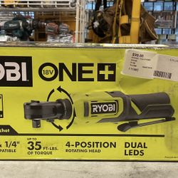 Ryobi One+ 18V Multi-Size Ratchet 