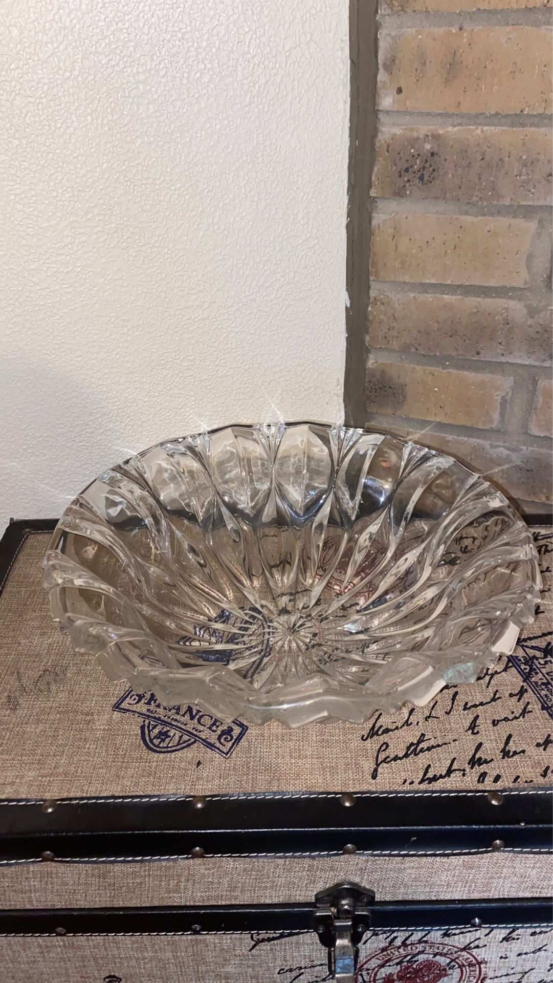 Crystal fruit bowl
