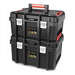 LA Zona Auto Tools Tool Boxes Set Lockable Organizer Storage Caja de Herramienta Organisar