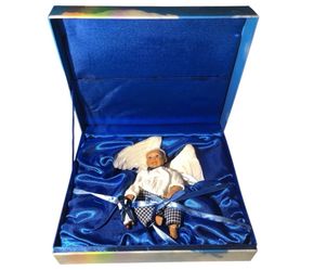 Daddy's Babies Angel Babies 5in Boy Doll Dark Brown Eyes Black Hair Boxed