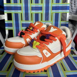 orange louis vuitton maxi trainers size 11