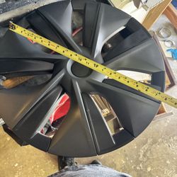 Tesla Wheel Cover Matt Black 
