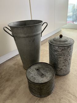 Galvanized Decor Tins