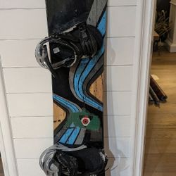 Sims Wide 159 Snowboard Deck W Bindings LG