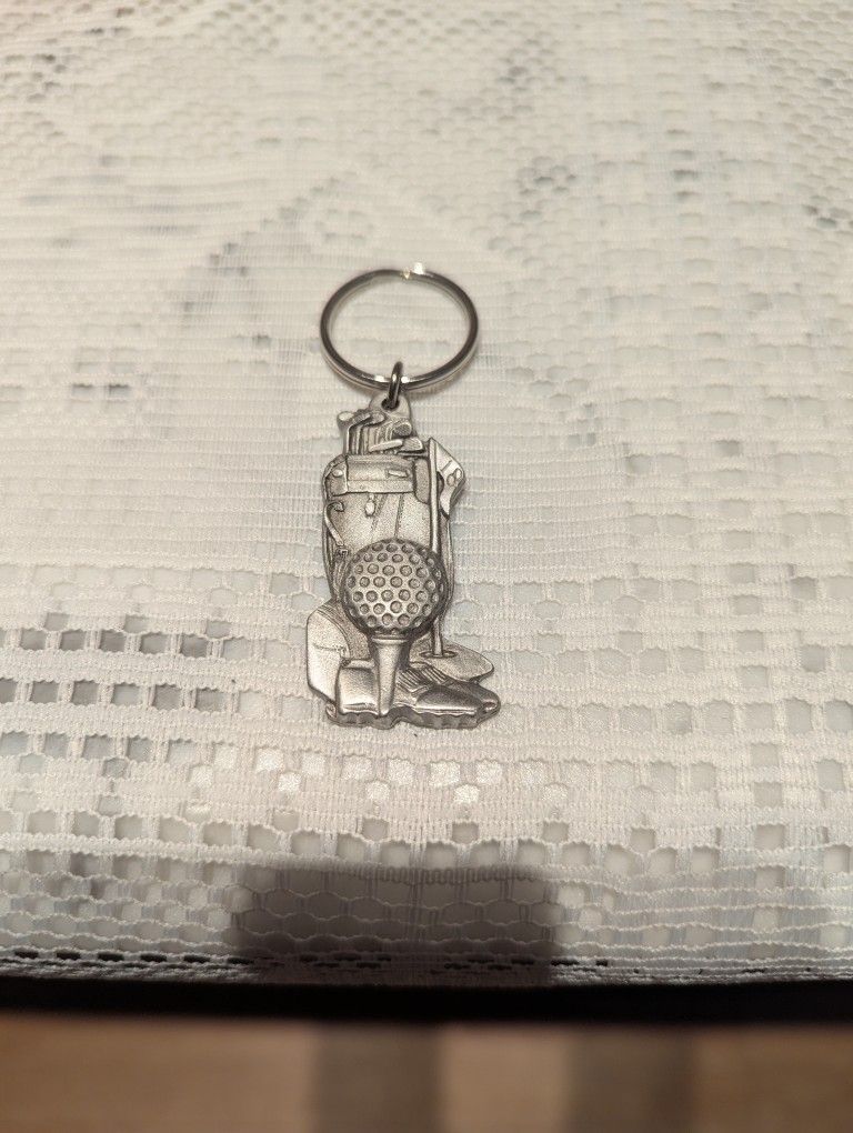 Pewter Golf Key Chain