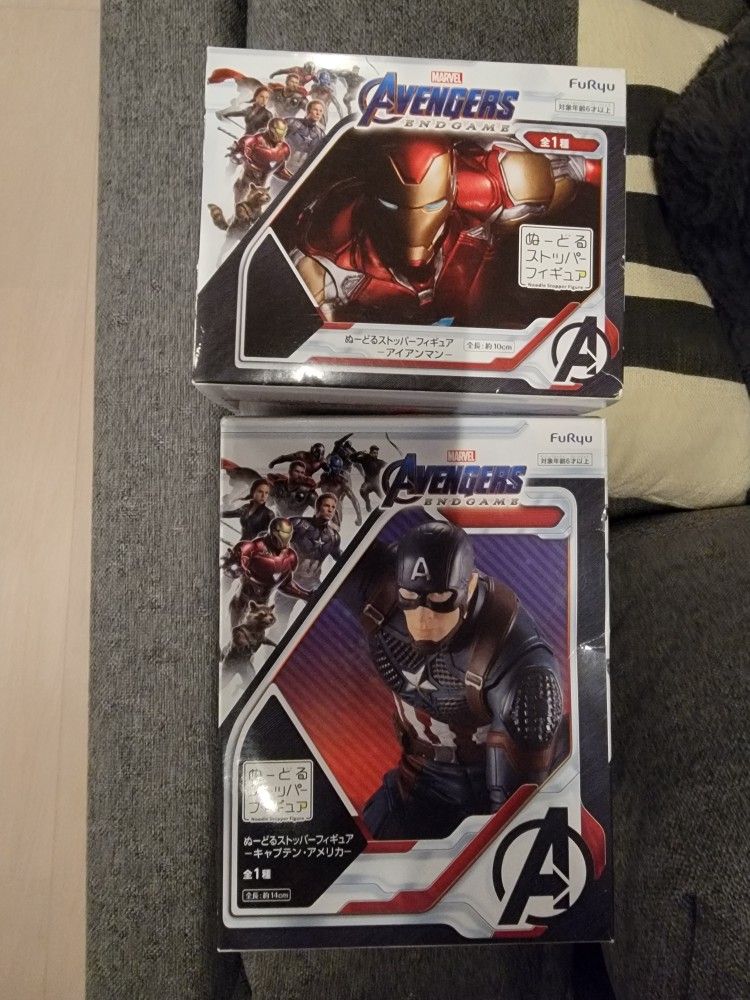 Marvel Avengers Instant Cup Noodle Stopper Figure Captain America Ironman