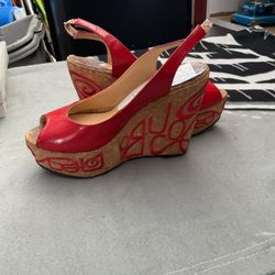 Christian Louboutin Marpop 120 peep-toe slingback wedges