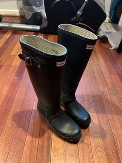 Hunter Tall Rain Boots - Black - Size 6F