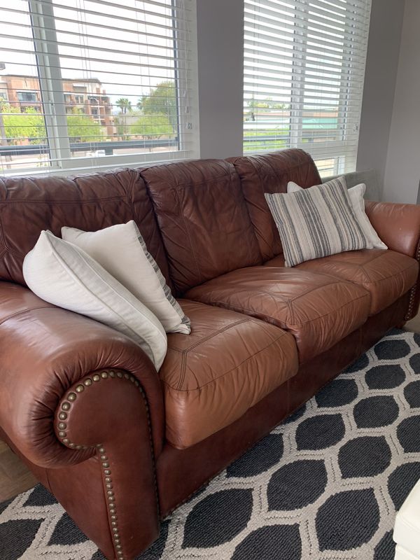 Genuine leather couch for sale!!! for Sale in Scottsdale, AZ OfferUp