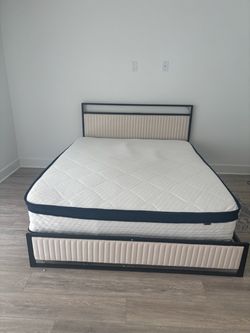 Full size bed and mattress