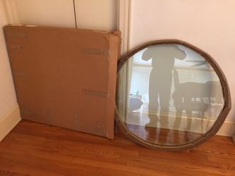 NEW IN THE BOX LABARGE ROUND GLASS 36” DIAMETER 1/2 OGEE.