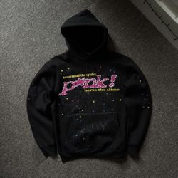Black and Pink Sp5der Hoodie