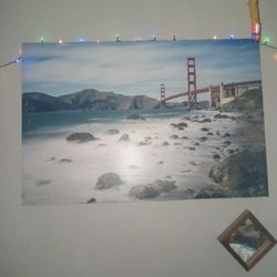 Painted Picture Of Golden Gate Bridge