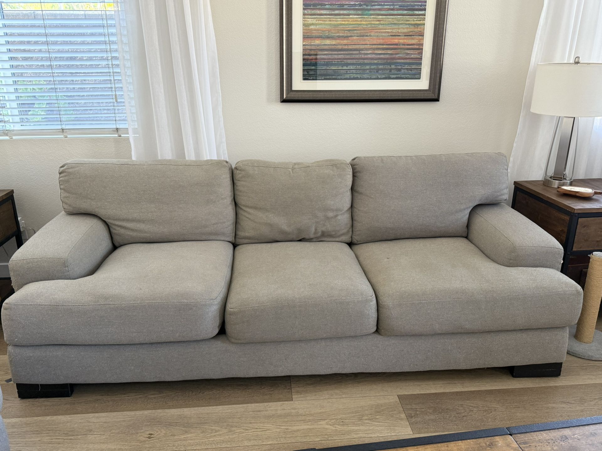 Beautiful, Modern And Comfortable Gray Couch