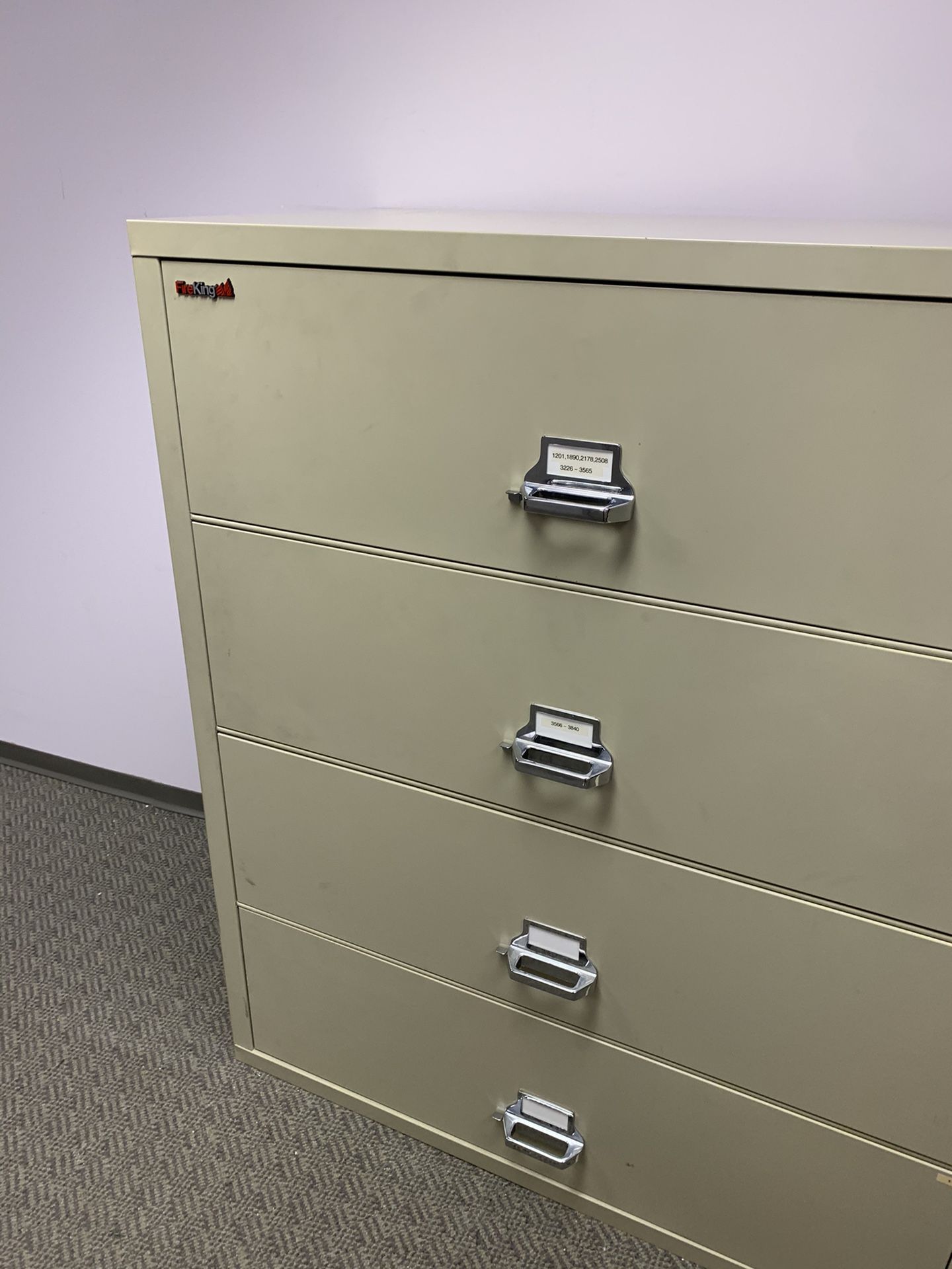 Fire king lateral file cabinet - needs a new lock