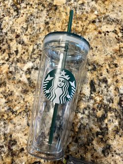 RARE 2016 Starbucks GLASS Double Wall 20oz Tumbler