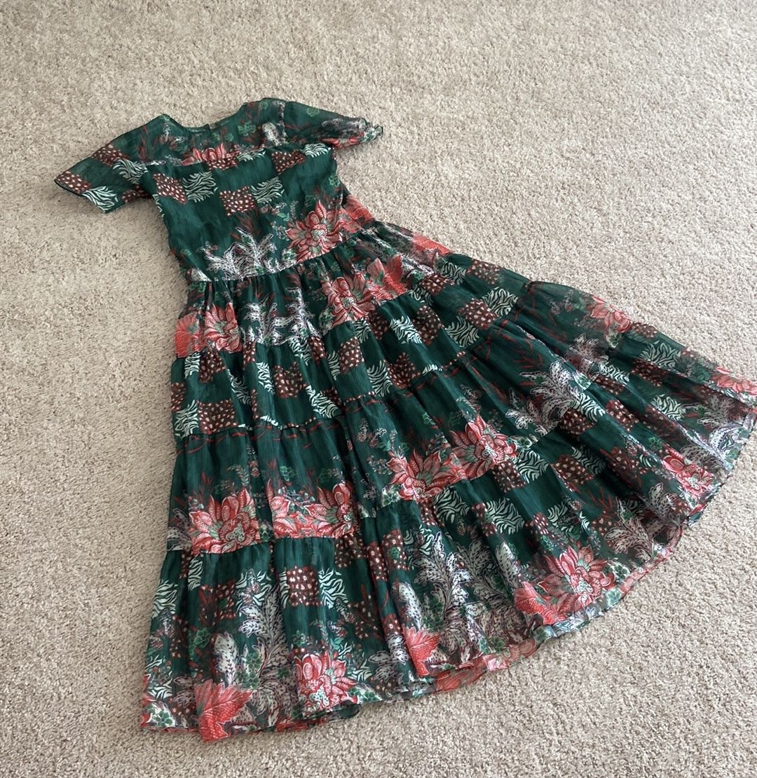 Anthropologie floral patch work dress. S