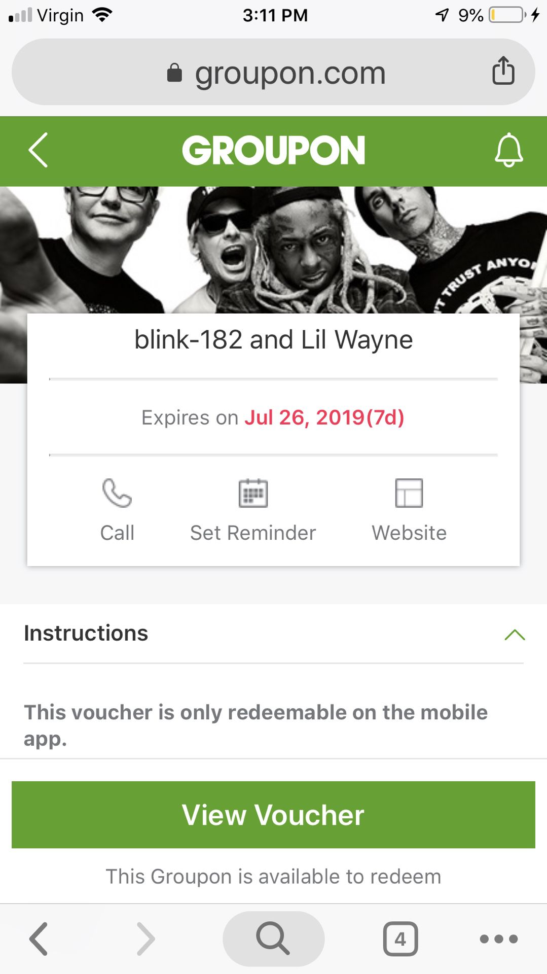 Blink 182 lawn seats