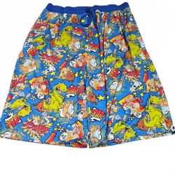 Mens Nickelodeon Lounge Shorts-90s Ren & Stimpy Theme- XXL-Drawstring