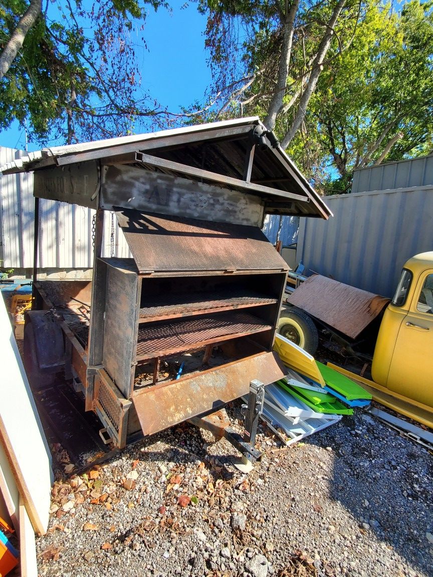 BBQ Pit and Trailer For Sale