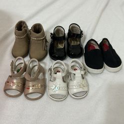 Babygirl Shoes Size 2 Bundle Sandals Boots Slip Ons