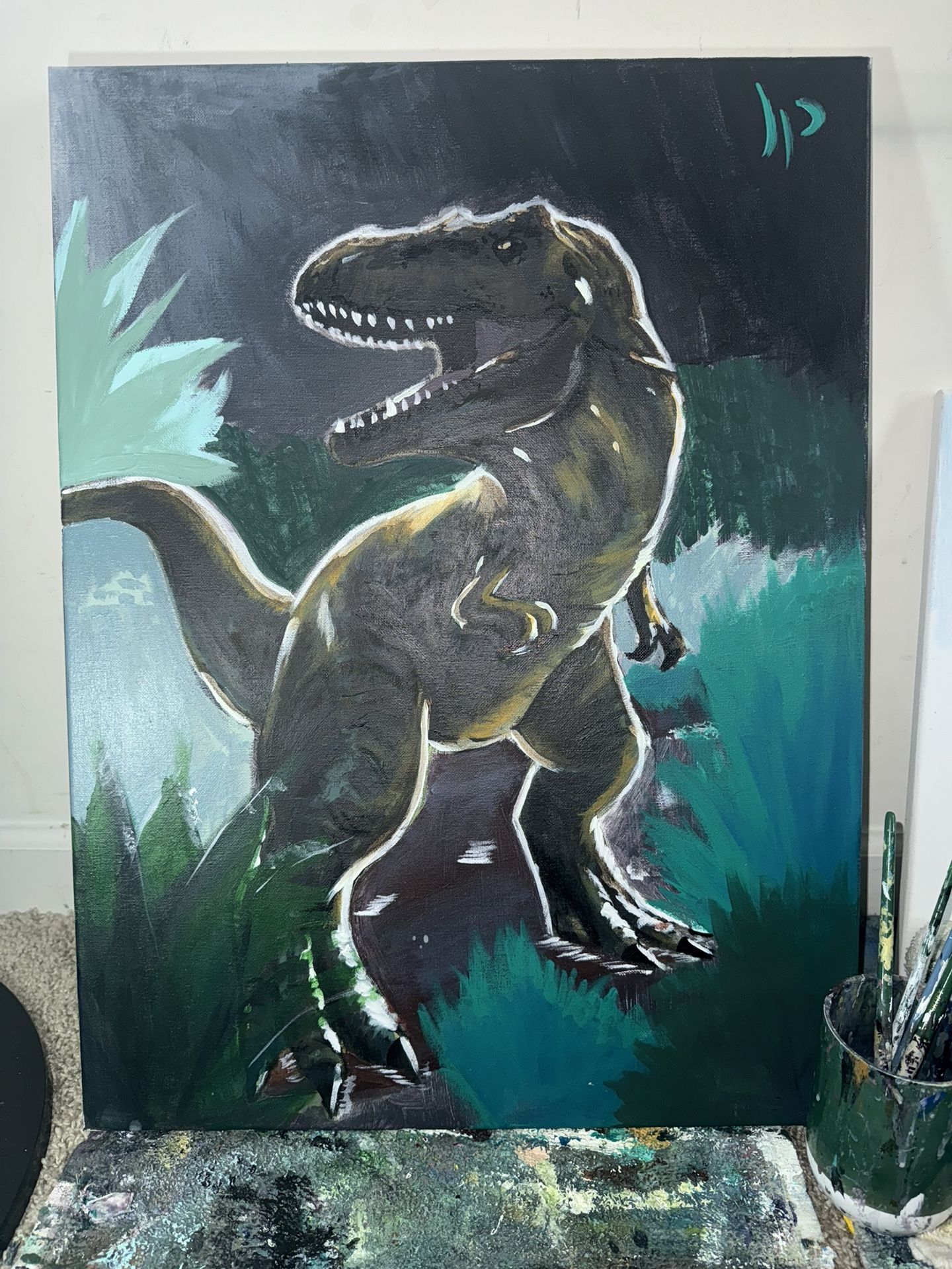 T-Rex Dinosaur Painting