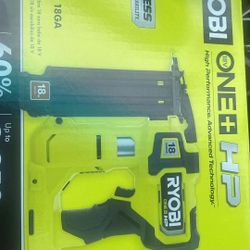 Ryobi one + HP 18v 18ga BRAD nailer. New!