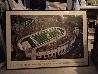 Northwestern University 1995 Framed Stadium Poster
