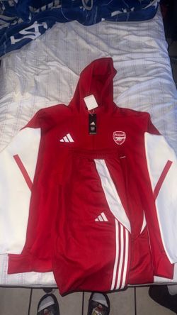 NWT Adidas Arsenal Tracksuit Set - Z.N.E. Anthem Jacket & Tiro 24 Pants (Size 2XL)
