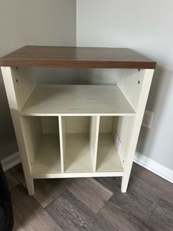 Farmhouse Wood Record Player Stand For Bedroom, Living Room
