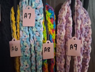 Handmade Crochet Lanyard 3 for 15 $ – Soft Cotton Badge Holder / Keychain 15 -16 inches $7