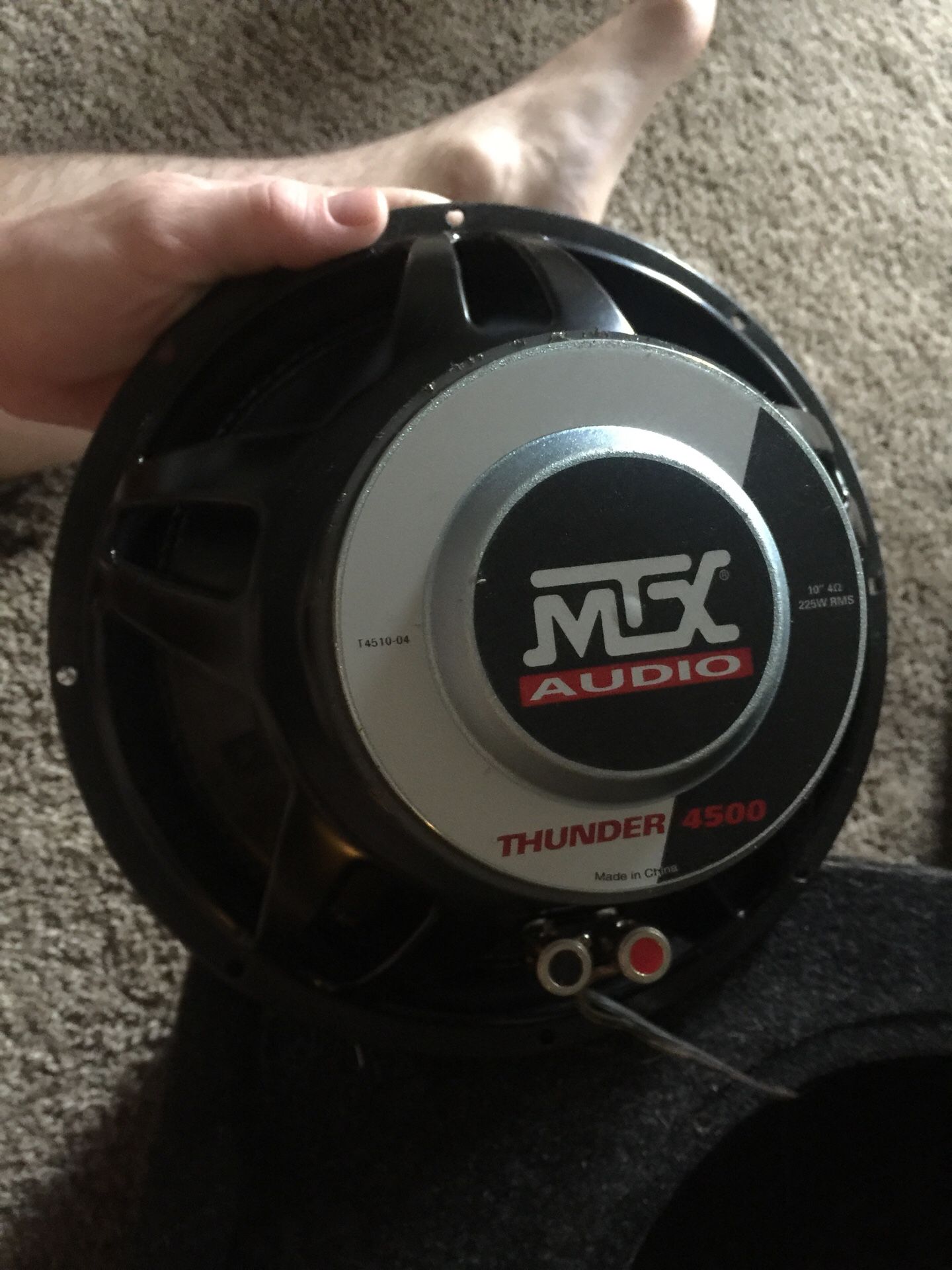 MTX Audio 10” Subwoofer Sub Thunder 4500 with Truck Box for Sale in