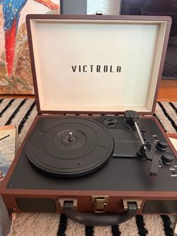 Victrola Brown Suitcase Record Player