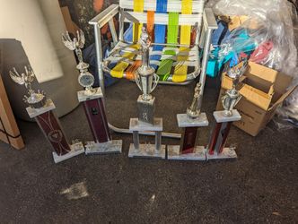 The Trophies That I Have Left The Rest Of Them Sold They're Very Popular They're For Sale This Week