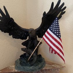 $3,975.00 REDUCED $4,500.00 BRONZE EAGLE SCULPTURE HUGE & BEAUTIFUL 