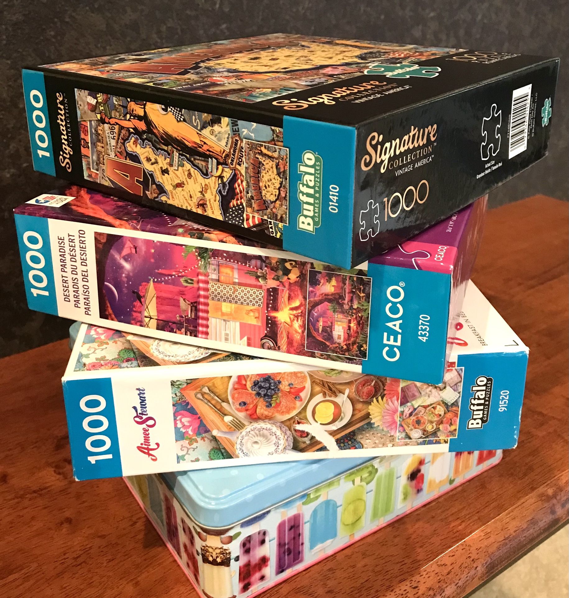 Lot of 4 - 1000 Piece Jigsaw Puzzles 🧩 