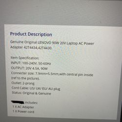 AC Adapter LENOVO 42T4434