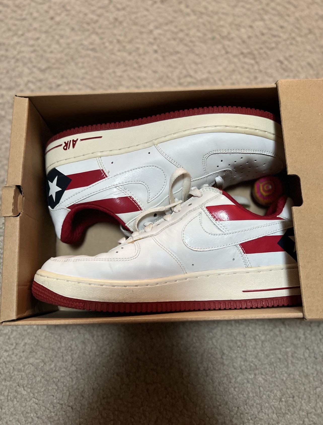 Nike Air Force 1 Puerto Rico 7 Green Frog Premium Low (Size 8.5 Mens) EXTREMELY RARE Nike AF1 (309096)