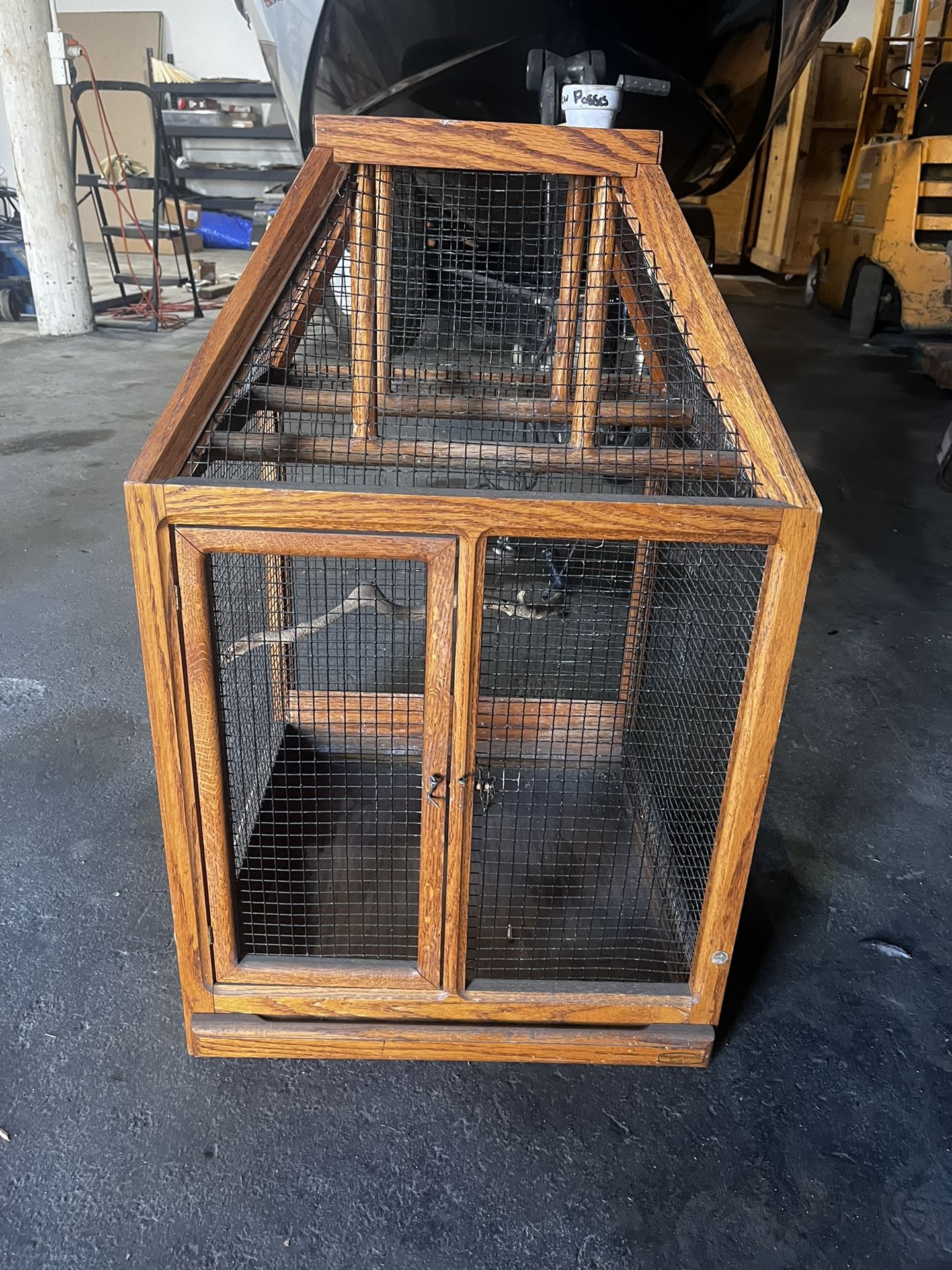 Custom Made Oak Birdcage