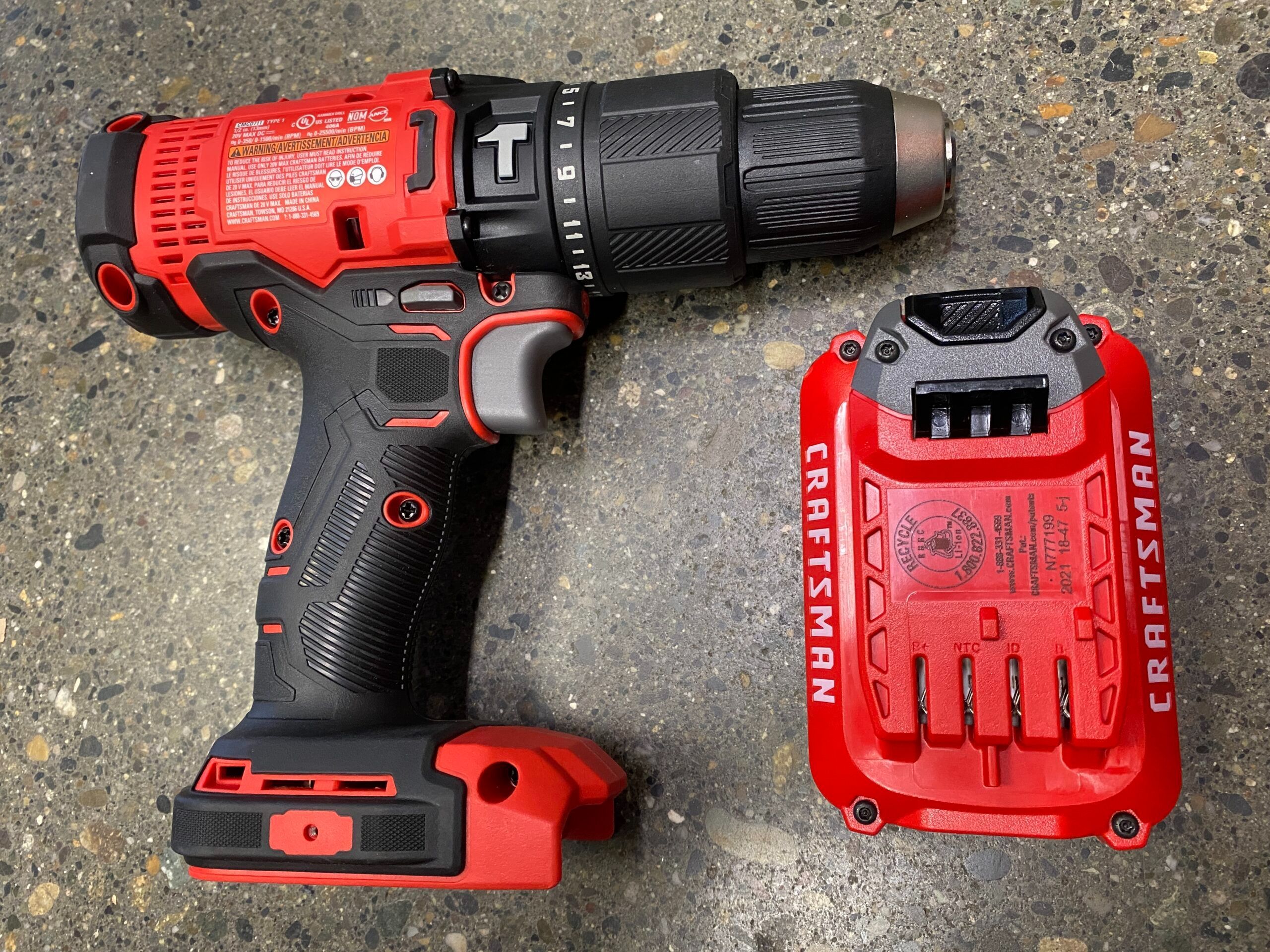 CRAFTSMAN Cordless Hammer Drill w/ Battery Model #CMCD711