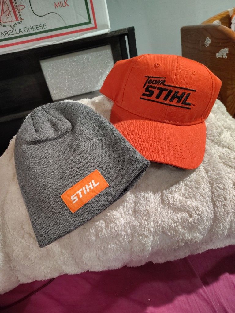 2 STIHL Hats -- Baseball Style & Winter Beanie Style BOTH BRAND NEW!!