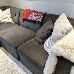 Charcoal Gray Sectional Set