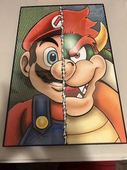 Mario/Bowser 11x17 Print Signed